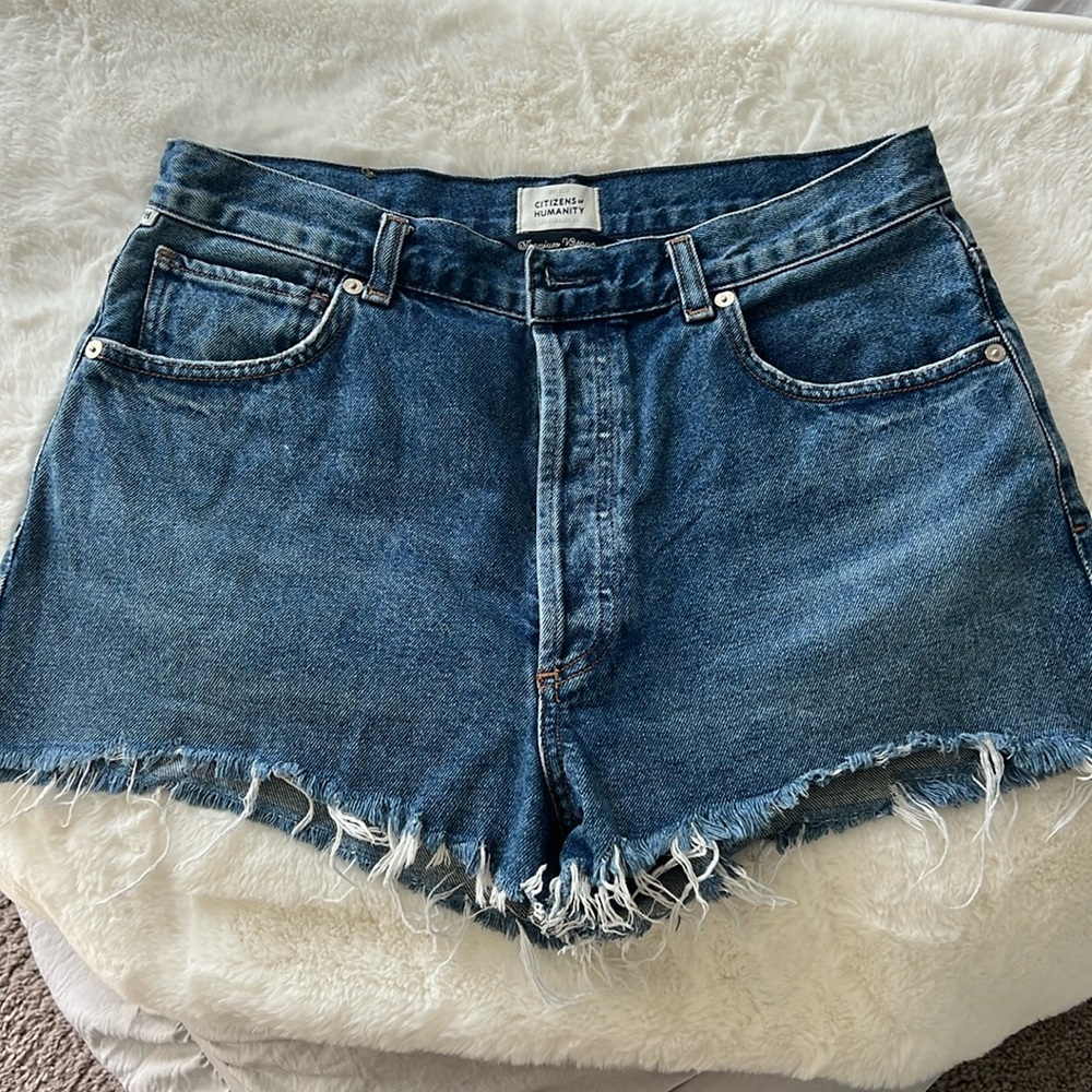 Citizens Of Humanity Blue Denim Jean Shorts